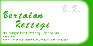 bertalan rettegi business card